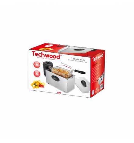 Friteuse Inox 3L : L'Art de la Friture Maîtrisé à la Perfection Techwood - TFR-304 | Prix pas cher, Petit électroménager - en T