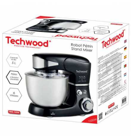 Robot Pétrin 5L - 1000W Noir Techwood - TRO-1056 | Prix pas cher, Petit électroménager - en Tunisie 