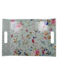 Plateau vitrifie 38x27 FLOWER TAPESTRY GREEN - Easy life DEPL25261 | Prix pas cher, Petit électroménager - en Tunisie 