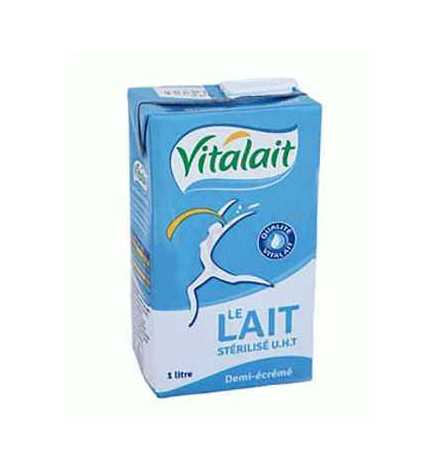 Lait Demi Ecrémé 1L - Vitalait | Prix pas cher, Demi-écrémé - en Tunisie 