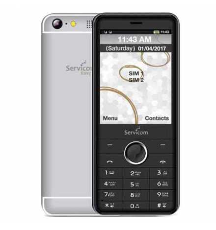 Téléphone Portable SERVICOM Easy Premium - Noir|Silver - Prix pas cher - Disponible sauf vente entre temps en Tunisie 