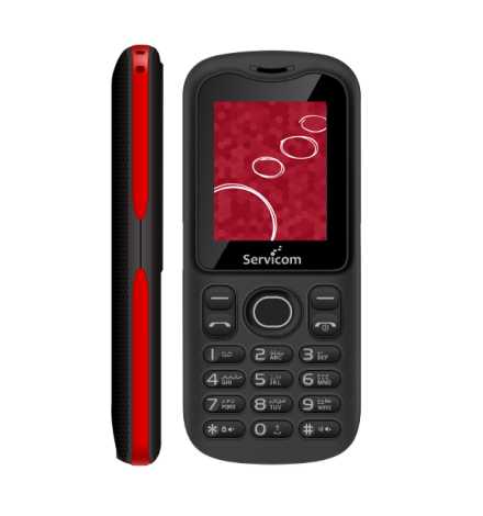 Téléphone mobile Servicom Easy III Noir & Rouge - Prix pas cher - Disponible sauf vente entre temps en Tunisie 