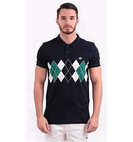 Polo Adidas Argyle Marine Pour Homme | Prix pas cher, Polo manches courtes - en Tunisie 