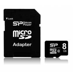 Carte Mémoire micro SD 8Go + Adaptateur SD - SP Silicon Power | Prix pas cher, Cartes SD - en Tunisie 