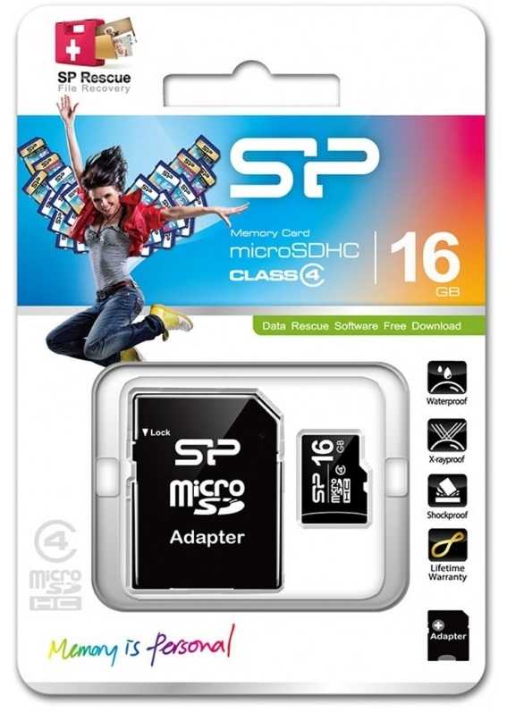 Carte Mémoire micro SD 16Go + Adaptateur SD - SP Silicon Power - Tunisie