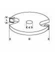 Fraise circulaires à rainurer avec roulement à billes, à 2 tranchants, queue 8mm - Ø 32.0mm - Longueur 51.0mm BOSCH | 2608628403